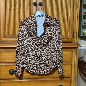 Boston Proper Cheetah blouse